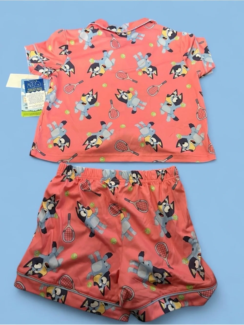 Bluey pajama 2 piece set shorts and shirt girls small 6